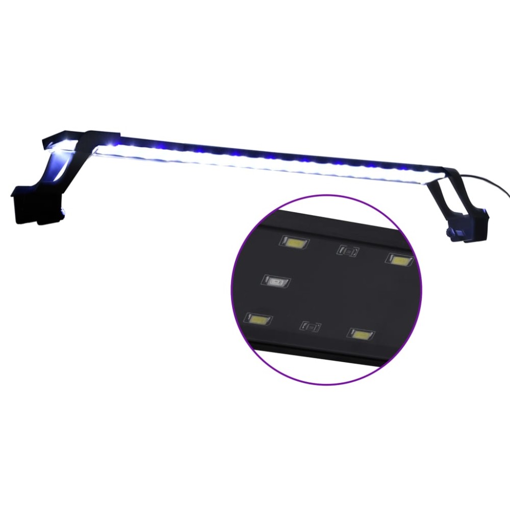vidaXL Lampă LED pentru acvariu, cu cleme, albastru/alb, 75-90 cm