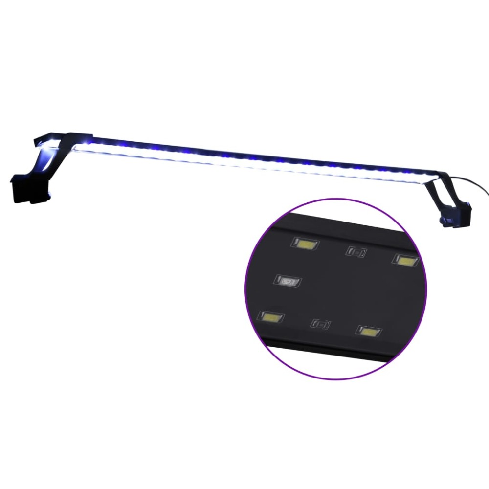 vidaXL Lampă LED pentru acvariu, cu cleme, albastru/alb, 90-105 cm