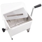 vidaXL Malaxor de carne manual cu capac, argintiu, oțel inoxidabil vidaXL Malaxor de carne manual cu capac, argintiu, oțel inoxidabil