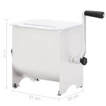 vidaXL Malaxor de carne manual cu capac, argintiu, oțel inoxidabil vidaXL Malaxor de carne manual cu capac, argintiu, oțel inoxidabil