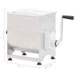 vidaXL Malaxor de carne cutie de viteze, argintiu, oțel inoxidabil vidaXL Malaxor de carne cutie de viteze, argintiu, oțel inoxidabil