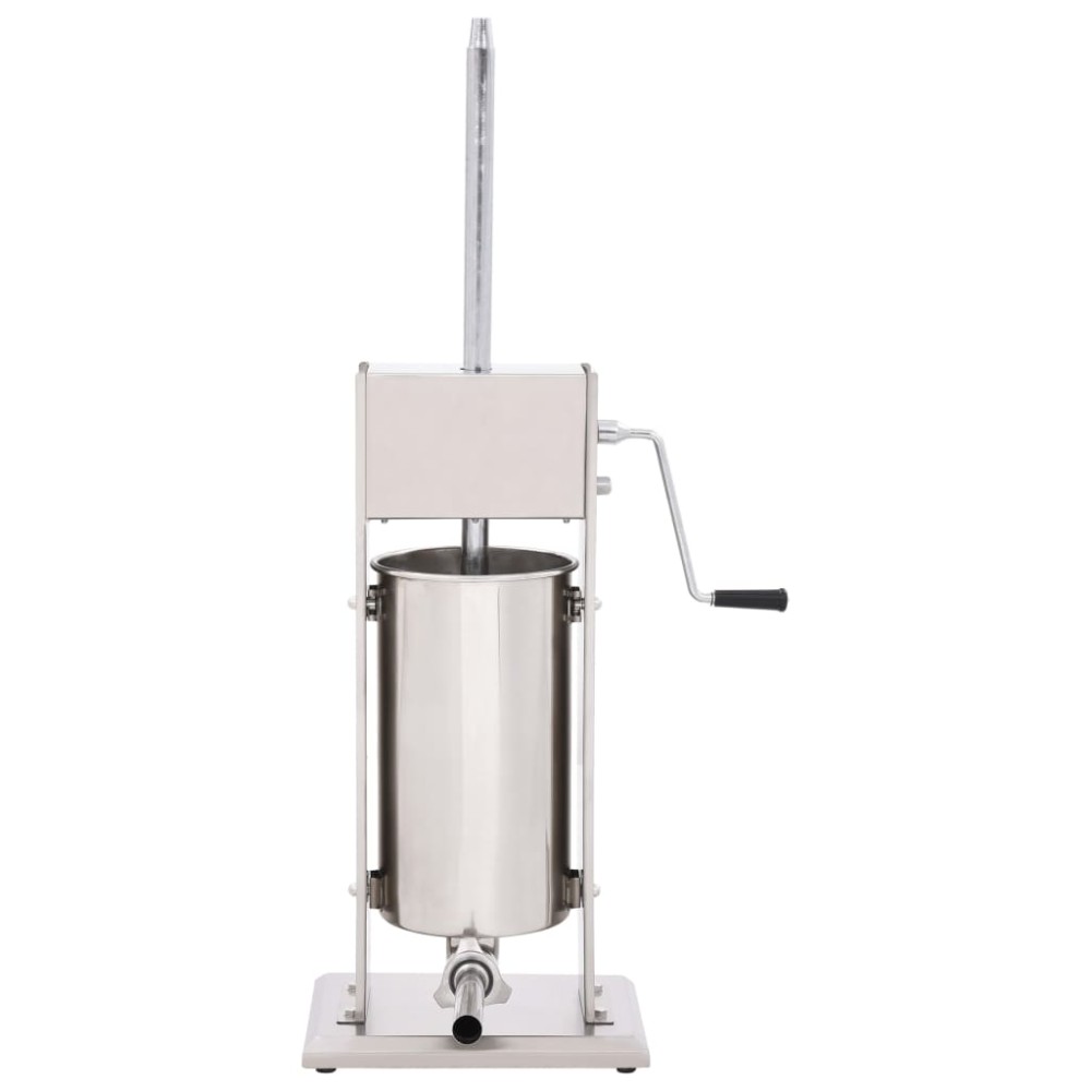 vidaXL Aparat de umplut cârnați manual, argintiu, 15L, oțel inoxidabil