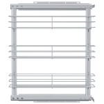 vidaXL Coș sârmă bucătărie retractabil 3 raft argintiu 47x15,5x55,5 cm vidaXL Coș sârmă bucătărie retractabil 3 raft argintiu 47x15,5x55,5 cm