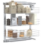 vidaXL Coș sârmă bucătărie retractabil 3 niveluri argintiu 47x25x56 cm vidaXL Coș sârmă bucătărie retractabil 3 niveluri argintiu 47x25x56 cm