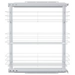 vidaXL Coș sârmă bucătărie retractabil 3 niveluri argintiu 47x25x56 cm vidaXL Coș sârmă bucătărie retractabil 3 niveluri argintiu 47x25x56 cm