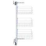 vidaXL Coș sârmă bucătărie retractabil 3 niveluri argintiu 47x25x56 cm vidaXL Coș sârmă bucătărie retractabil 3 niveluri argintiu 47x25x56 cm
