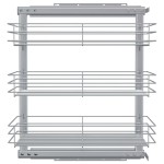 vidaXL Coș sârmă bucătărie retractabil 3 niveluri argintiu 47x35x56 cm vidaXL Coș sârmă bucătărie retractabil 3 niveluri argintiu 47x35x56 cm