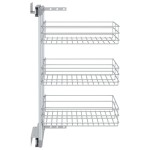 vidaXL Coș sârmă bucătărie retractabil 3 niveluri argintiu 47x35x56 cm vidaXL Coș sârmă bucătărie retractabil 3 niveluri argintiu 47x35x56 cm