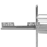 vidaXL Coș sârmă bucătărie retractabil 2 rafturi argintiu 47x15x54,5cm vidaXL Coș sârmă bucătărie retractabil 2 rafturi argintiu 47x15x54,5cm