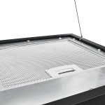 vidaXL Hotă suspendată insulă, LCD tactil, 37 cm, oțel vidaXL Hotă suspendată insulă, LCD tactil, 37 cm, oțel