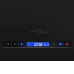 vidaXL Hotă suspendată insulă LCD senzor tactil 55 cm oțel