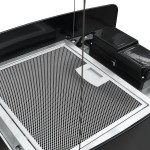 vidaXL Hotă suspendată insulă, LCD senzor tactil, sticlă securizată