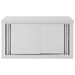 vidaXL Dulap bucătărie cu uși glisante, 90x40x50 cm, oțel inoxidabil