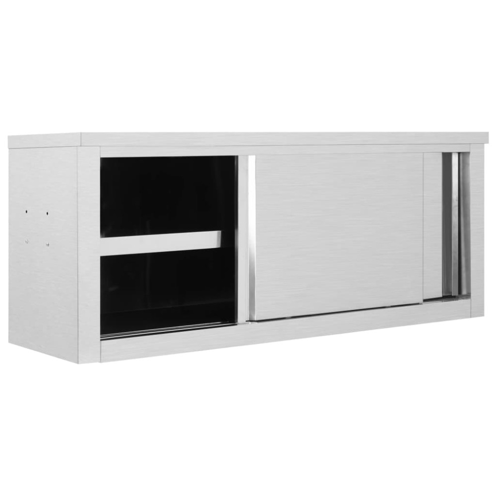 vidaXL Dulap bucătărie cu uși glisante, 120x40x50 cm, oțel inoxidabil