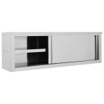 vidaXL Dulap perete bucătărie uși glisante 150x40x50cm oțel inoxidabil vidaXL Dulap perete bucătărie uși glisante 150x40x50cm oțel inoxidabil