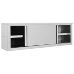 vidaXL Dulap perete bucătărie uși glisante 150x40x50cm oțel inoxidabil vidaXL Dulap perete bucătărie uși glisante 150x40x50cm oțel inoxidabil