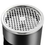 vidaXL Coș de gunoi cu scrumieră, pentru hotel, negru, oțel, 30 L vidaXL Coș de gunoi cu scrumieră, pentru hotel, negru, oțel, 30 L