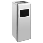 vidaXL Coș de gunoi cu scrumieră, pentru hotel, oțel inoxidabil, 36 L vidaXL Coș de gunoi cu scrumieră, pentru hotel, oțel inoxidabil, 36 L