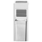 vidaXL Coș de gunoi cu scrumieră, pentru hotel, oțel inoxidabil, 36 L vidaXL Coș de gunoi cu scrumieră, pentru hotel, oțel inoxidabil, 36 L