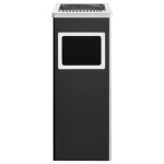 vidaXL Coș de gunoi cu scrumieră, pentru hotel, negru, oțel, 36 L vidaXL Coș de gunoi cu scrumieră, pentru hotel, negru, oțel, 36 L