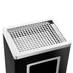 vidaXL Coș de gunoi cu scrumieră, pentru hotel, negru, oțel, 45 L vidaXL Coș de gunoi cu scrumieră, pentru hotel, negru, oțel, 45 L