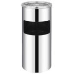 vidaXL Coș de gunoi de perete cu scrumieră, oțel inoxidabil, 26 L vidaXL Coș de gunoi de perete cu scrumieră, oțel inoxidabil, 26 L