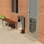 vidaXL Coș de gunoi de perete cu scrumieră, oțel inoxidabil, 26 L vidaXL Coș de gunoi de perete cu scrumieră, oțel inoxidabil, 26 L