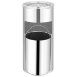 vidaXL Coș de gunoi de perete cu scrumieră, oțel inoxidabil, 26 L vidaXL Coș de gunoi de perete cu scrumieră, oțel inoxidabil, 26 L