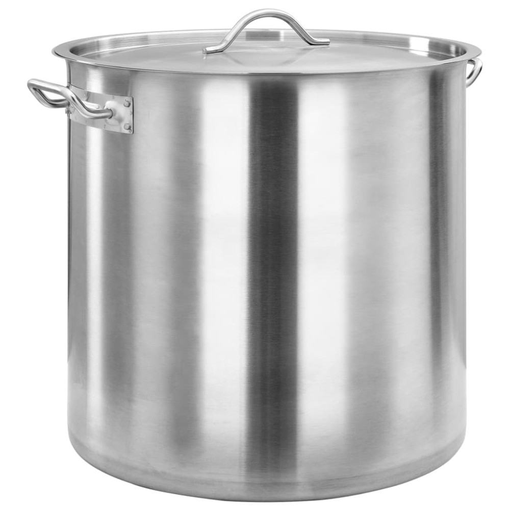 vidaXL Oală de supă, 40 x 40 cm, inox, 50 L