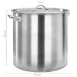 vidaXL Oală de supă, 45 x 45 cm, oțel inoxidabil, 71 L vidaXL Oală de supă, 45 x 45 cm, oțel inoxidabil, 71 L