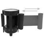 vidaXL Barieră bandă retractabilă, negru, 200 cm vidaXL Barieră bandă retractabilă, negru, 200 cm