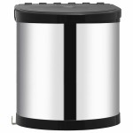vidaXL Coș de gunoi încorporat de bucătărie, 12 L, oțel inoxidabil vidaXL Coș de gunoi încorporat de bucătărie, 12 L, oțel inoxidabil
