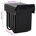 vidaXL Coș gunoi retractabil pentru dulap bucătărie, silențios, 20 L vidaXL Coș gunoi retractabil pentru dulap bucătărie, silențios, 20 L