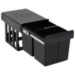 vidaXL Coș gunoi retractabil pentru dulap bucătărie, silențios, 36 L vidaXL Coș gunoi retractabil pentru dulap bucătărie, silențios, 36 L