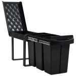 vidaXL Coș gunoi retractabil pentru dulap bucătărie, silențios, 36 L vidaXL Coș gunoi retractabil pentru dulap bucătărie, silențios, 36 L