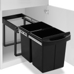 vidaXL Coș gunoi retractabil pentru dulap bucătărie, silențios, 48 L vidaXL Coș gunoi retractabil pentru dulap bucătărie, silențios, 48 L