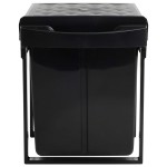 vidaXL Coș gunoi retractabil pentru dulap bucătărie, silențios, 48 L vidaXL Coș gunoi retractabil pentru dulap bucătărie, silențios, 48 L