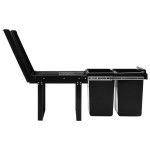 vidaXL Coș gunoi retractabil pentru dulap bucătărie, silențios, 48 L vidaXL Coș gunoi retractabil pentru dulap bucătărie, silențios, 48 L