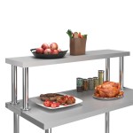 vidaXL Raft superior masă de lucru, 120x30x35 cm, oțel inoxidabil vidaXL Raft superior masă de lucru, 120x30x35 cm, oțel inoxidabil