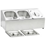 vidaXL Recipient Gastronorm cu 3 secțiuni GN 1/6 oțel inoxidabil vidaXL Recipient Gastronorm cu 3 secțiuni GN 1/6 oțel inoxidabil