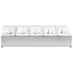 vidaXL Recipient Gastronorm cu 5 secțiuni GN 1/6 oțel inoxidabil vidaXL Recipient Gastronorm cu 5 secțiuni GN 1/6 oțel inoxidabil