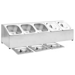 vidaXL Recipient Gastronorm cu 5 secțiuni GN 1/6 oțel inoxidabil vidaXL Recipient Gastronorm cu 5 secțiuni GN 1/6 oțel inoxidabil