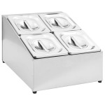 vidaXL Recipient Gastronorm cu 4 secțiuni GN 1/6 oțel inoxidabil vidaXL Recipient Gastronorm cu 4 secțiuni GN 1/6 oțel inoxidabil