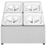 vidaXL Recipient Gastronorm cu 4 secțiuni GN 1/6 oțel inoxidabil vidaXL Recipient Gastronorm cu 4 secțiuni GN 1/6 oțel inoxidabil