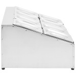 vidaXL Recipient Gastronorm cu 8 secțiuni GN 1/6 oțel inoxidabil vidaXL Recipient Gastronorm cu 8 secțiuni GN 1/6 oțel inoxidabil