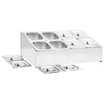 vidaXL Recipient Gastronorm cu 8 secțiuni GN 1/6 oțel inoxidabil vidaXL Recipient Gastronorm cu 8 secțiuni GN 1/6 oțel inoxidabil