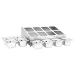vidaXL Recipient Gastronorm cu 8 secțiuni GN 1/6 oțel inoxidabil vidaXL Recipient Gastronorm cu 8 secțiuni GN 1/6 oțel inoxidabil