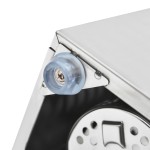 vidaXL Suport pentru tacâmuri 3 inserții, oțel inoxidabil, rectangular