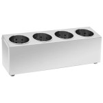 vidaXL Suport de tacâmuri 4 inserții, oțel inoxidabil, dreptunghiular vidaXL Suport de tacâmuri 4 inserții, oțel inoxidabil, dreptunghiular