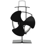vidaXL Ventilator de sobă cu alimentare termică, 3 palete, negru vidaXL Ventilator de sobă cu alimentare termică, 3 palete, negru